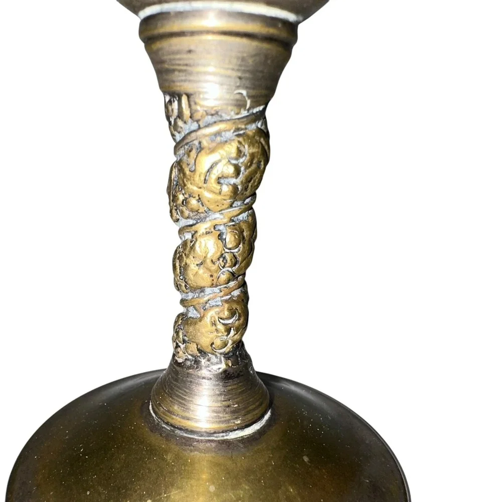 3 Vintage Brass Silver‎ Plate Goblets Made In Spain